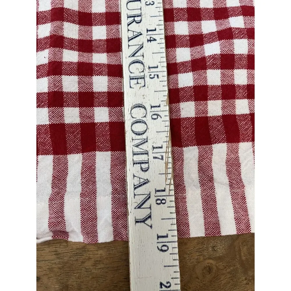 Sur La Table Red White Plaid 100% Cotton Napkins Set of 4 20 x 20